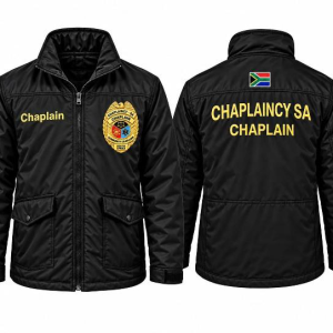 Black Jacket with Chaplaincy SA Badge