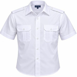 Pilot Shirt White Short Sleeve